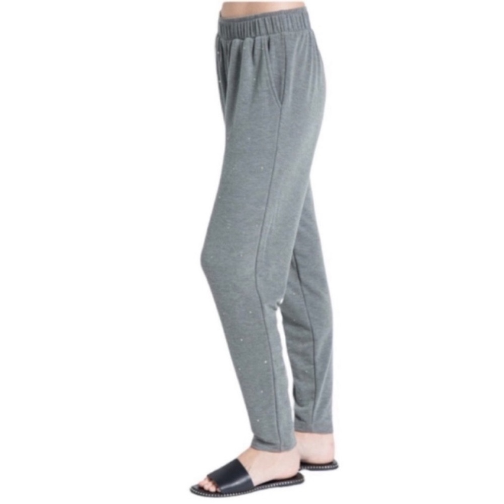VOCAL rhinestone studs joggers pants L